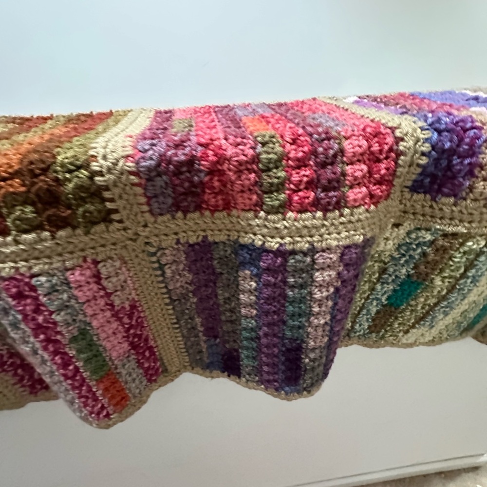New, unused Handmade Crocheted Patchwork Throw Blanket - Picture 11 of 13